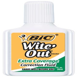 Image for BIC Wite-Out Extra Coverage Correction Fluid, 20 ml Bottle, White from School Specialty