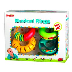 Image for Edushape Musical Rings, Assorted Sounds and Colors, Set of 4 from School Specialty