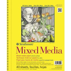 Image for Strathmore 300 Series Mixed Media Pad, 9 x 12 Inches, 90 lb, 40 Sheets from School Specialty