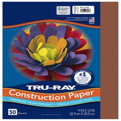 Image for Tru-Ray Sulphite Construction Paper, 9 x 12 Inches, Warm Brown, 50 Sheets from School Specialty