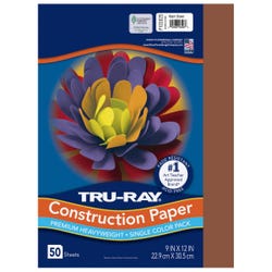 Image for Tru-Ray Sulphite Construction Paper, 9 x 12 Inches, Warm Brown, 50 Sheets from School Specialty
