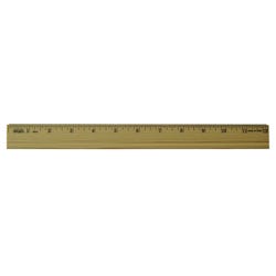 School Smart Wood Ruler with Metal Edge, Single Beveled, 12 Inches Item Number 015351