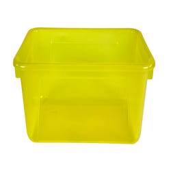 Image for School Smart Storage Tray, 7-7/8 x 12-1/4 x 5-3/8 Inches, Translucent Yellow from School Specialty