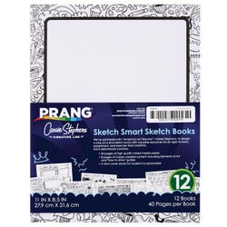Prang Sketch Smart Sketch Book, White, 11 x 8-1/2 Inches, 40 Sheets, Item Number 2088684