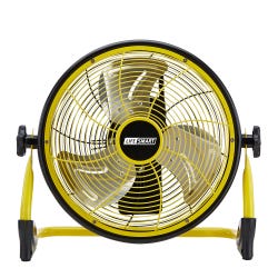 LifeSmart 12 Inch Rechargeable Fan, Yellow/Black 2124973