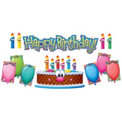 Image for Eureka Mini Birthday Bulletin Board Set, 8 Panels, 26 x 6-1/2 Inches, 24 Pieces from School Specialty