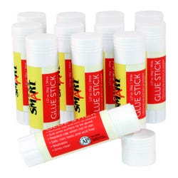 School Smart Glue Stick, 1.27 Ounces, White and Dries Clear, Pack of 12 2124042