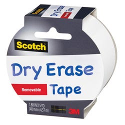 Image for Scotch Dry Erase Removable Tape, 1.88 Inches x 5 Yards, White from School Specialty