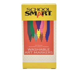 Image for School Smart Washable Markers, Fine Tip, Assorted Colors, Pack of 10 from School Specialty