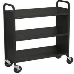 Image for Bretford Single Sided Steel Book Cart Utility Truck, 3 Shelves, 36 x 14 x 43 Inches from School Specialty
