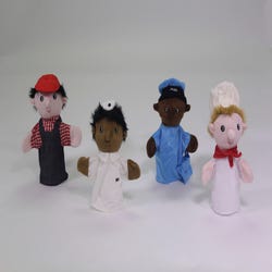 Childcraft Career Puppets, 12 Inches, Assorted Designs, Set of 4, Item Number 2102809