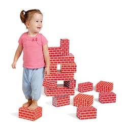 Image for Childcraft Corrugated Building Blocks, Large, Red, Set of 16 from School Specialty