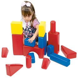 Image for Childcraft Hollow Plastic Blocks, Assorted Sizes and Colors, Set of 34 from School Specialty