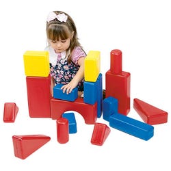 Image for Childcraft Plastic Hollow Blocks, 17 Pieces from School Specialty