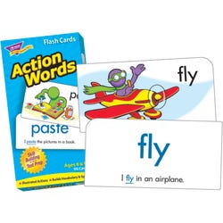 Image for Trend Enterprises Action Words Flash Cards, Set of 96 from School Specialty