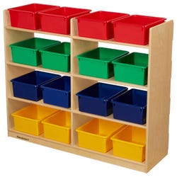 Image for Childcraft Mobile Book Storage Unit, 16 Assorted Color Trays, 47-3/4 x 14-1/4 x 42 Inches from School Specialty