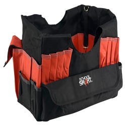 Image for School Smart Caddy Organizer with 43 Pockets, Medium, 14 x 12 x 12 Inches, Black/Red from School Specialty