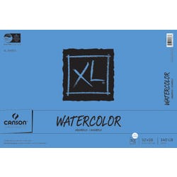 Canson XL Watercolor Pad, Wireless, 12 x 18 Inches, 140 lb, 30 Sheets Item Number 1371709