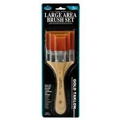 Image for Royal & Langnickel Golden Taklon Paint Brushes, Assorted Sizes, Set of 3 from School Specialty