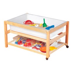 Image for Childcraft Sand and Water Table with Shelf and Cover, White Tub, 42-3/8 x 30-1/8 x 23-5/8 Inches from School Specialty