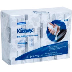 Image for Kleenex Multi-Fold Hand Towel, 150 Towels, Paper, White, Pack of 4 from School Specialty
