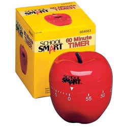 Image for School Smart Apple Shaped Timer with Bell, 60 Minutes from School Specialty
