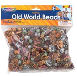 Image for Creativity Street Old World Acrylic Beads, Assorted Colors and Designs, 1 Pound from School Specialty