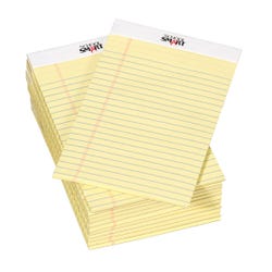 Image for School Smart Junior Legal Pads, 5 x 8 Inches, 50 Sheets Each, Canary, Pack of 12 from School Specialty