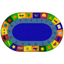 Image for Childcraft Bilingual Carpet, 8 x 12 Feet, Oval from School Specialty