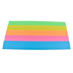 Image for School Smart Sentence Strips, 3 x 24 Inches, Assorted Neon Colors, 90 lb, Pack of 100 from School Specialty