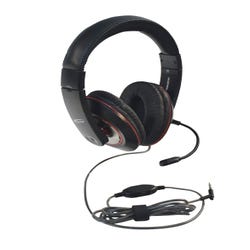 Image for Califone 2021 Deluxe Stereo Headsets with Ambidextrous Gooseneck Microphone, 3.5mm Plug from School Specialty