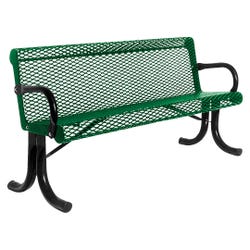 Image for UltraSite Bench, 48 x 24-3/16 x 34-1/8 Inches, Green, Black Frame from School Specialty