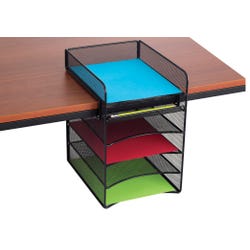 Image for Safco Onyx Horizontal Hanging Desk Storage, Black from School Specialty