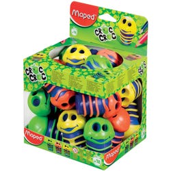 Image for Maped Croc-Croc 2-Hole Pencil Sharpeners with Canisters, Set of 18 from School Specialty