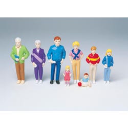 Image for Marvel Education Play Figures, Caucasian Family, Vinyl, Set of 8 from School Specialty
