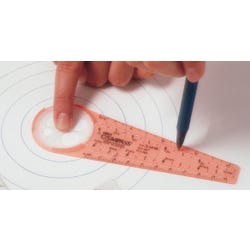 SAFE-T Calibrated Rule Compass with Inch/Metric Rulers, 1/16 Inch Graduation, 1/4 to 10 Inches 061350