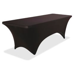 Image for Iceberg Stretch Fabric Table Cover, 8 ft, 30 x 96 in, Black from School Specialty