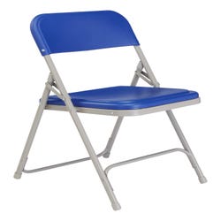 National Public Seating 800 Series Premium Lightweight Plastic Folding Chair, Blue, 18-3/4 x 20-3/4 x 29-3/4 Inches, Item Number 2051331