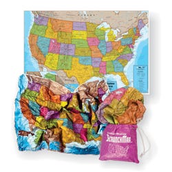Round World USA ScrunchMap, 24 x 36 Inches, Item Number 1562625