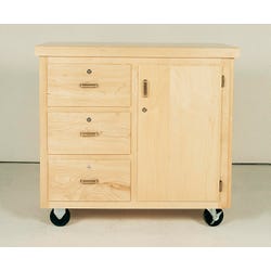 Image for Diversified Spaces Mobile Storage Cart, 36 x 24 x 36-1/2 Inches, Maple from School Specialty