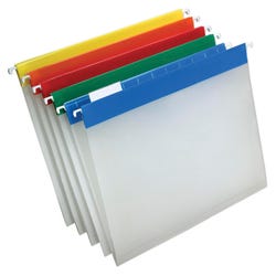 Image for Pendaflex EasyView Poly Hanging File Folder, Letter Size, 1/5 Cut Tabs, Assorted Colors, Pack of 25 from School Specialty
