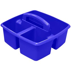 Image for Storex Small Caddy, 9-1/4 x 9-1/4 x 5-1/4 Inches, Blue, Pack of 6 from School Specialty