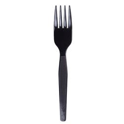 Image for Dixie Foods Durable Mediumweight Shatter Resistant Tableware Fork, Plastic, Black, Pack of 100 from School Specialty