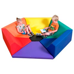 Image for Childrens Factory Hexagon Happening Hollow Seating, 7 Pieces, 75 x 65 x 14 Inches, Multiple Colors from School Specialty