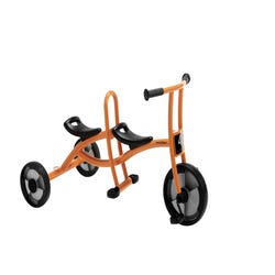 Image for Childcraft Child Taxi Tricycle, 2 Seats, Orange from School Specialty