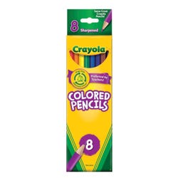 Crayola Pre-Sharpened Colored Pencils, Assorted Colors, Set of 8 Item Number 008211