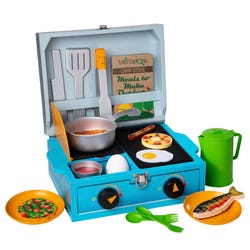 Image for Melissa & Doug Let's Explore Wooden Camp Stove Play Set, 24 Pieces from School Specialty