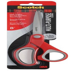 Image for Scotch Multi-Purpose Scissors, 8 Inches, Straight, Red from School Specialty