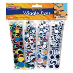 Image for Creativity Street Round Wiggle Eyes, Bonus Pack, Assorted Sizes and Colors, Set of 500 from School Specialty