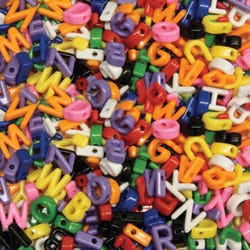 Image for Creativity Street Alphabet Beads, Uppercase Letters, Assorted Colors, Set of 288 from School Specialty